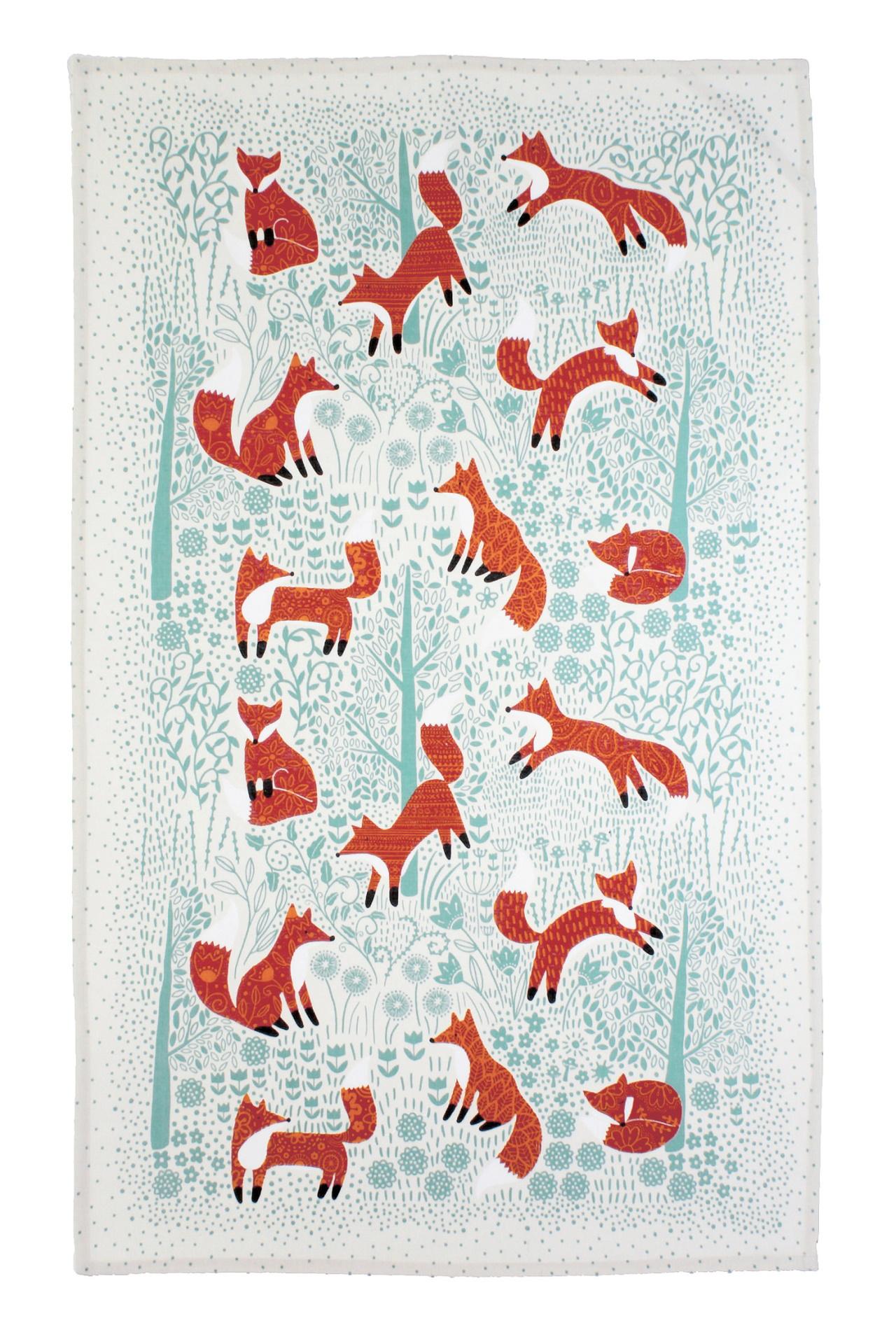 Fox & Feathers Tea Towel – ShopTansy